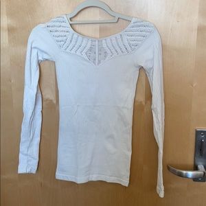 Free people white long sleeve
